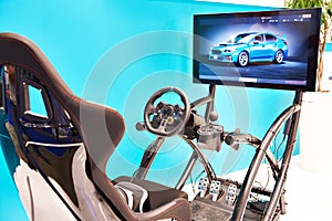 Racing simulator and monitor