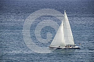 Racing Sloop in the Caribbean photo