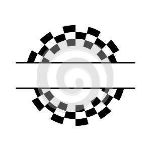 Racing Sport Checkered Pattern Split Frame Design