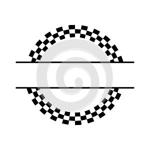 Racing Sport Checkered Pattern Split Frame Design