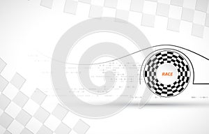 Racing square background, vector illustration abstraction in racing car track