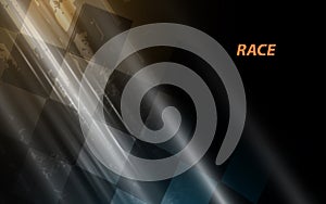 Racing square background, vector illustration abstraction in racing car track