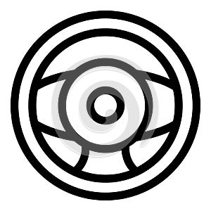 Racing steering wheel icon, outline style