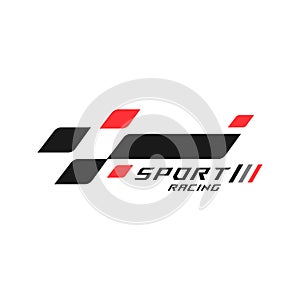 Racing stipes sport checkered graphic vector
