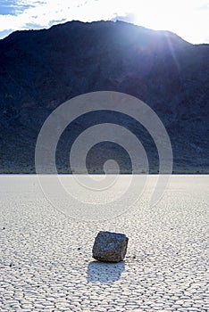 Racing Stones at The Racetrack Playa in Death Valley National Pa