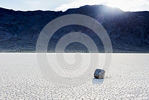 Racing Stones at The Racetrack Playa in Death Valley National Pa