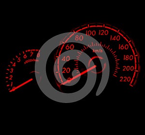 Racing style car speed meter 1