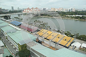 Racing track and viewer gallery in Singapore