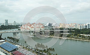 Racing track and viewer gallery in Singapore