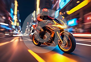 a racing urban ride city driver leather jacket cycle biker motorcycle bike rider motorbike speed night helmet clothing style