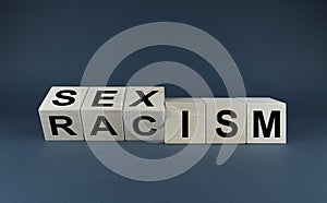 Racism and sexism. Concept of discrimination and social problems