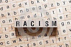Racism word concept