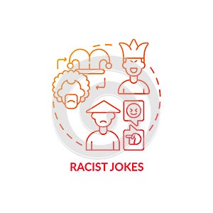 Racist jokes concept icon