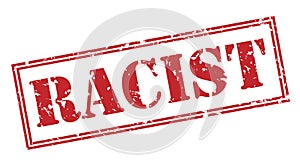 Racist red stamp