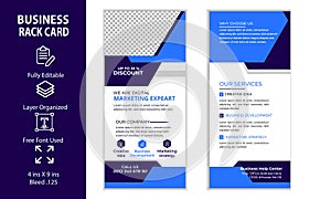 Rack Card Corporate DL FlyerTemplate, simple style and modern Design