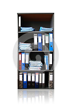 Rack with documents