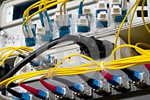 Rack fiber-optic connections