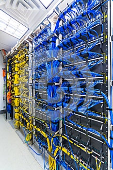 Rack with generic ethernet cables