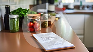 rack notepad in kitchen