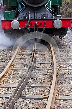 Rack and pinion system used on railways to engage steep grades.