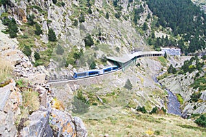 Rack railway of Vall de Nuria, Spain