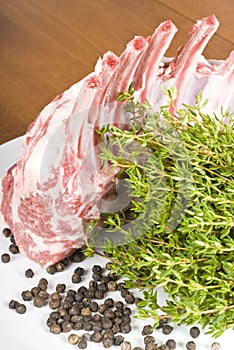 Rack of Raw Lamb