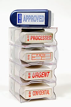Rack Of Rubber Stamps