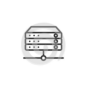 Rack servers line icon