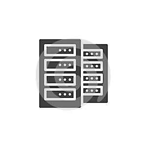 Rack servers vector icon