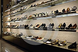 Rack of shoes