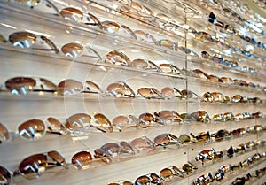 Rack of sunglasses