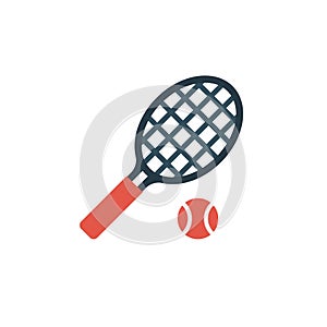 Racket reception vector  flat  icon