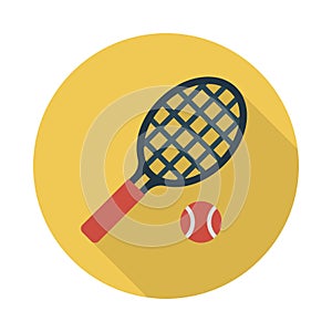 Racket reception vector  flat  icon
