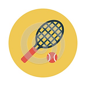 Racket  reception vector flat icon