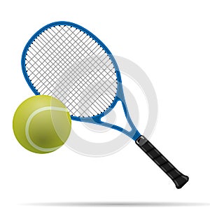 Racket and tennis ball photo