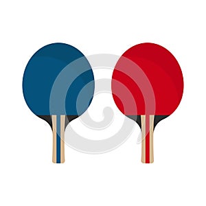 Rackets for playing table tennis or ping-pong. Vector illustration