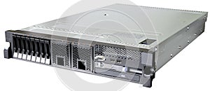 Rackmount server over white photo