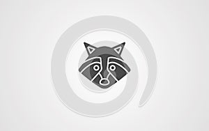 Racoon vector icon sign symbol