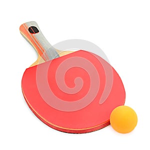 Racquet and balls to play ping-pong