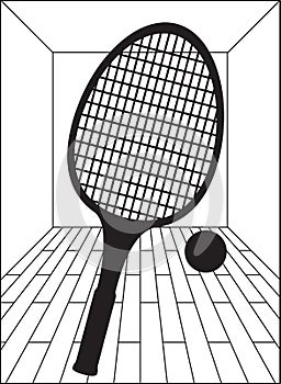 Racquetball court photo