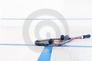 Racquetball equipment and wall