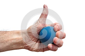 Racquetball Player Giving Thumbs Up Sign photo