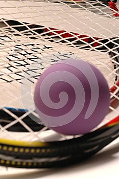 Racquetball purple and racquet