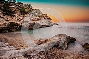 The RacÃ³ del Conill, a paradisiacal cove near Villajoyosa in the Spanish Mediterranean