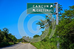 Rad sign Cancun and chetumal Costa Maya