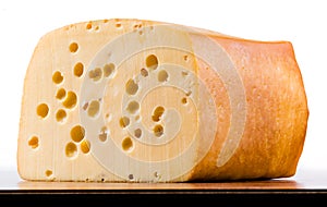Radamer cheese isolated on white