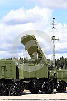 Radar antenna of the air defense complex