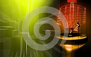 Radar antenna sending signals