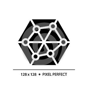 Radar chart black glyph icon