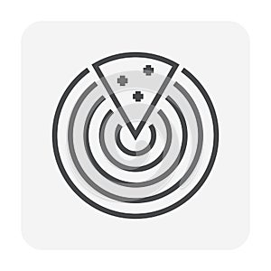 Radar icon black